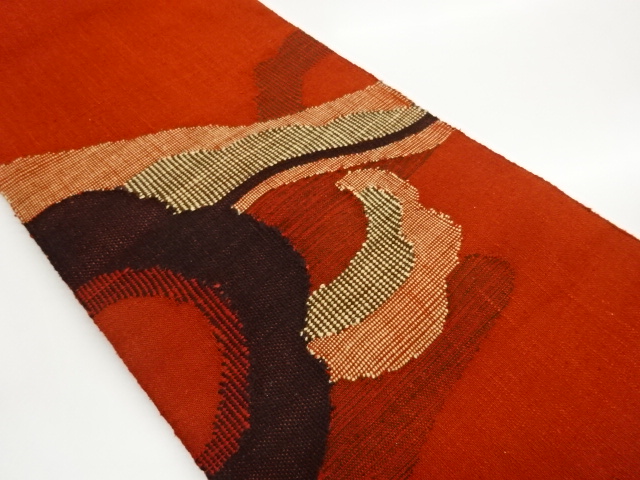 JAPANESE NAGOYA OBI / MAWATA TSUMUGI / WOVEN ABSTRACT